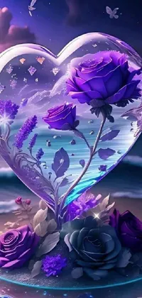 Purple Blue Petal Live Wallpaper