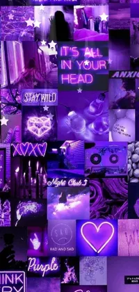 Download Purple Aesthetic Collage Love Yourself Wallpaper