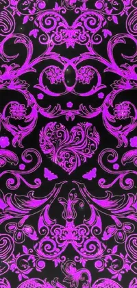 Purple Botany Pink Live Wallpaper
