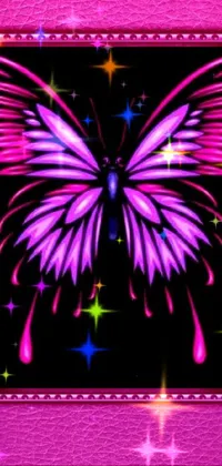 Purple Butterfly Nature Live Wallpaper