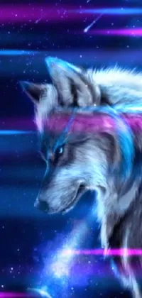 Purple Carnivore Dog Live Wallpaper