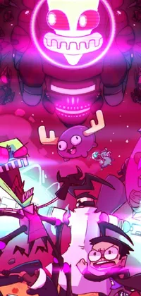 Purple Cartoon Light Live Wallpaper