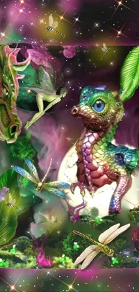 Transform your phone screen into a majestic world with this incredible dragon digital art live wallpaper
