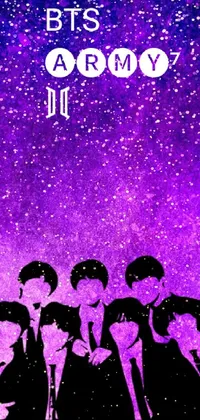 Purple Cartoon People In Nature Live Wallpaper