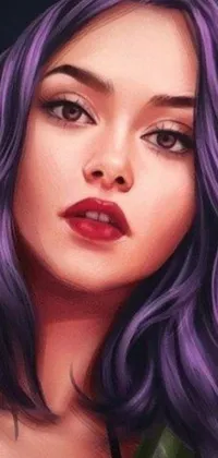 Purple Cheek Chin Live Wallpaper
