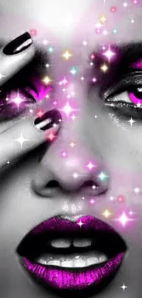 Purple Chin Eyebrow Live Wallpaper