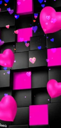 Purple Computer Keyboard Pink Live Wallpaper