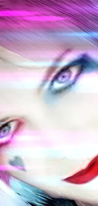 Purple Eyebrow Lip Live Wallpaper