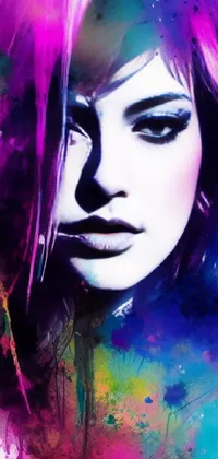 Purple Eyelash Art Live Wallpaper