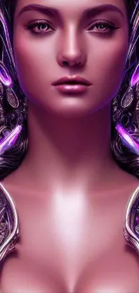 Purple Eyelash Human Live Wallpaper