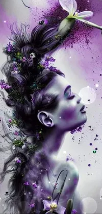Purple Eyelash Light Live Wallpaper