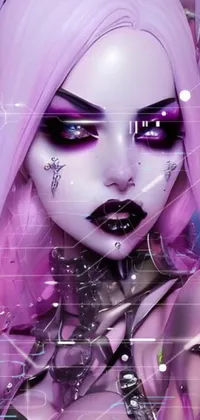 Purple Eyelash Violet Live Wallpaper