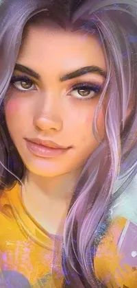 Purple Face Cheek Live Wallpaper