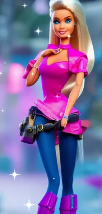 Purple Fashion Barbie Live Wallpaper