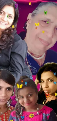 Purple Fashion Face Live Wallpaper