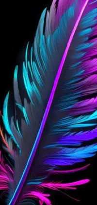 Purple Feather Organism Live Wallpaper
