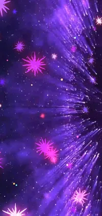 Purple Fireworks Lighting Live Wallpaper