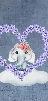 I Heart Elephants Live Wallpaper