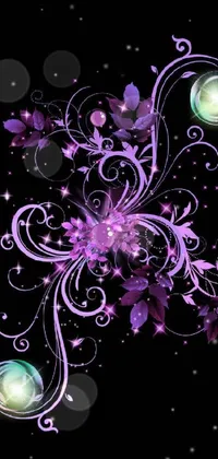 Purple Flower Organism Live Wallpaper