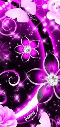 Purple Flower Organism Live Wallpaper