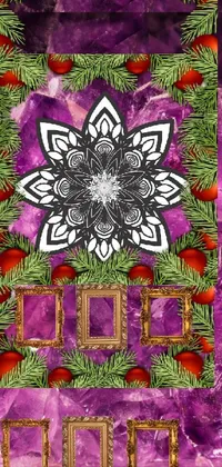 Purple Flower Rectangle Live Wallpaper