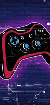 Get ready to add a vibrant touch to your phone screen with this neon video game controller live wallpaper