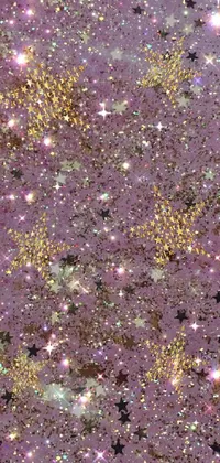 Purple Glitter Space Live Wallpaper