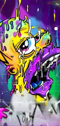 Purple Graffiti Art Live Wallpaper