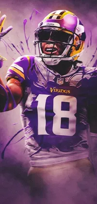 Purple Helmet Sports Uniform Live Wallpaper