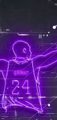 Purple Human Body Electricity Live Wallpaper