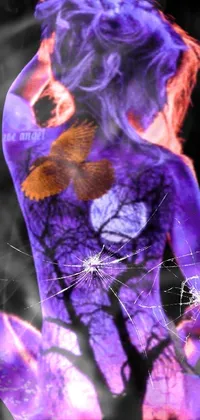 Purple Human Body Organism Live Wallpaper