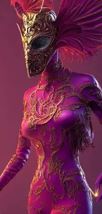 Purple Human Body Pink Live Wallpaper