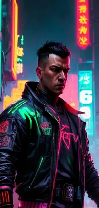 Samurai Wallpaper 4K, Cyberpunk 2077, Leather jacket