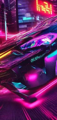 Purple Light Automotive Design Live Wallpaper