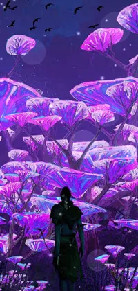 Purple Light Botany Live Wallpaper