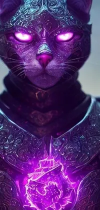 Purple Light Cat Live Wallpaper