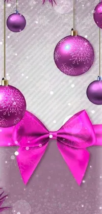 Purple Light Christmas Ornament Live Wallpaper