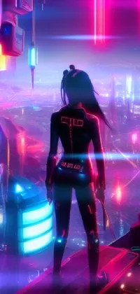 This stunning phone live wallpaper is a cyberpunk lover's dream