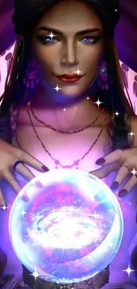 Purple Light Eyelash Live Wallpaper