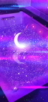 Purple Light Moon Live Wallpaper
