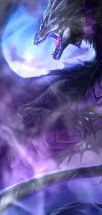 Purple Light Mythical Creature Live Wallpaper