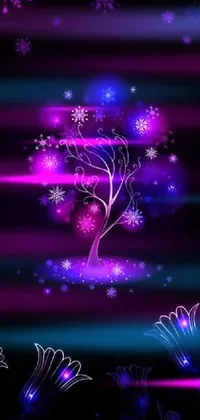Purple Light Nature Live Wallpaper
