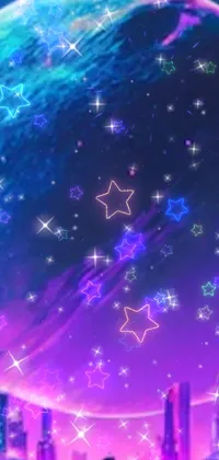 Purple Light Sky Live Wallpaper
