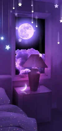 Transform your phone into a mystical oasis with this Tumblr-style bedroom live wallpaper