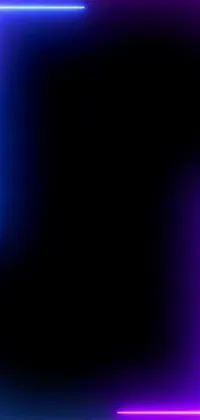 Looking for a striking phone wallpaper? Look no further than this neon live wallpaper! Featuring a purple and blue neon frame set against a black background, this wallpaper is sure to catch the eye