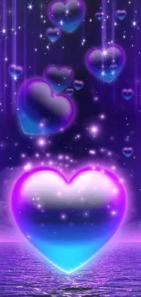 Purple Light Water Live Wallpaper