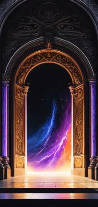Purple Lighting Art Live Wallpaper