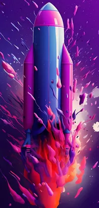 Purple Liquid Pink Live Wallpaper