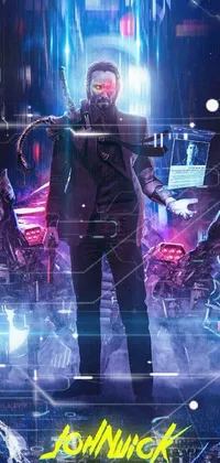 Elevate your phone's home screen with this stunning cyberpunk live wallpaper