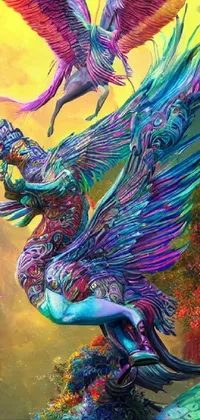 Purple Mythical Creature Art Live Wallpaper